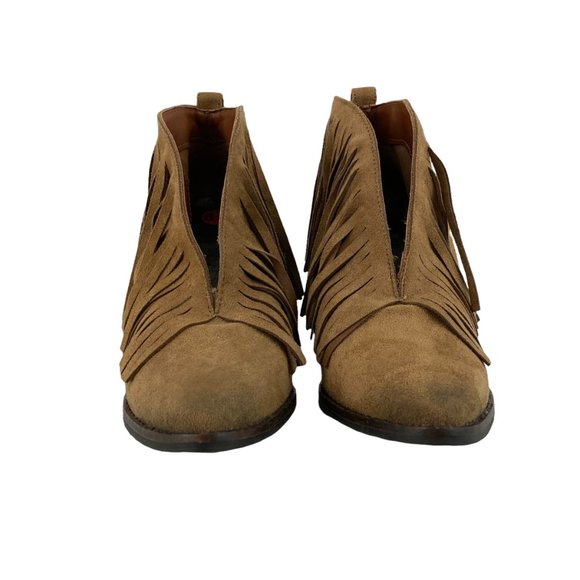 New Coconuts by Matisse Lambert Fringe Ankle Boot Size 6.5M Brown Distressed - Picture 2 of 10